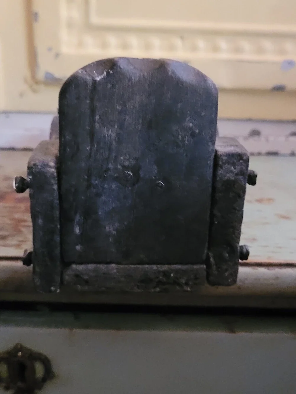 Antique Rustic Wooden Candle Holder
